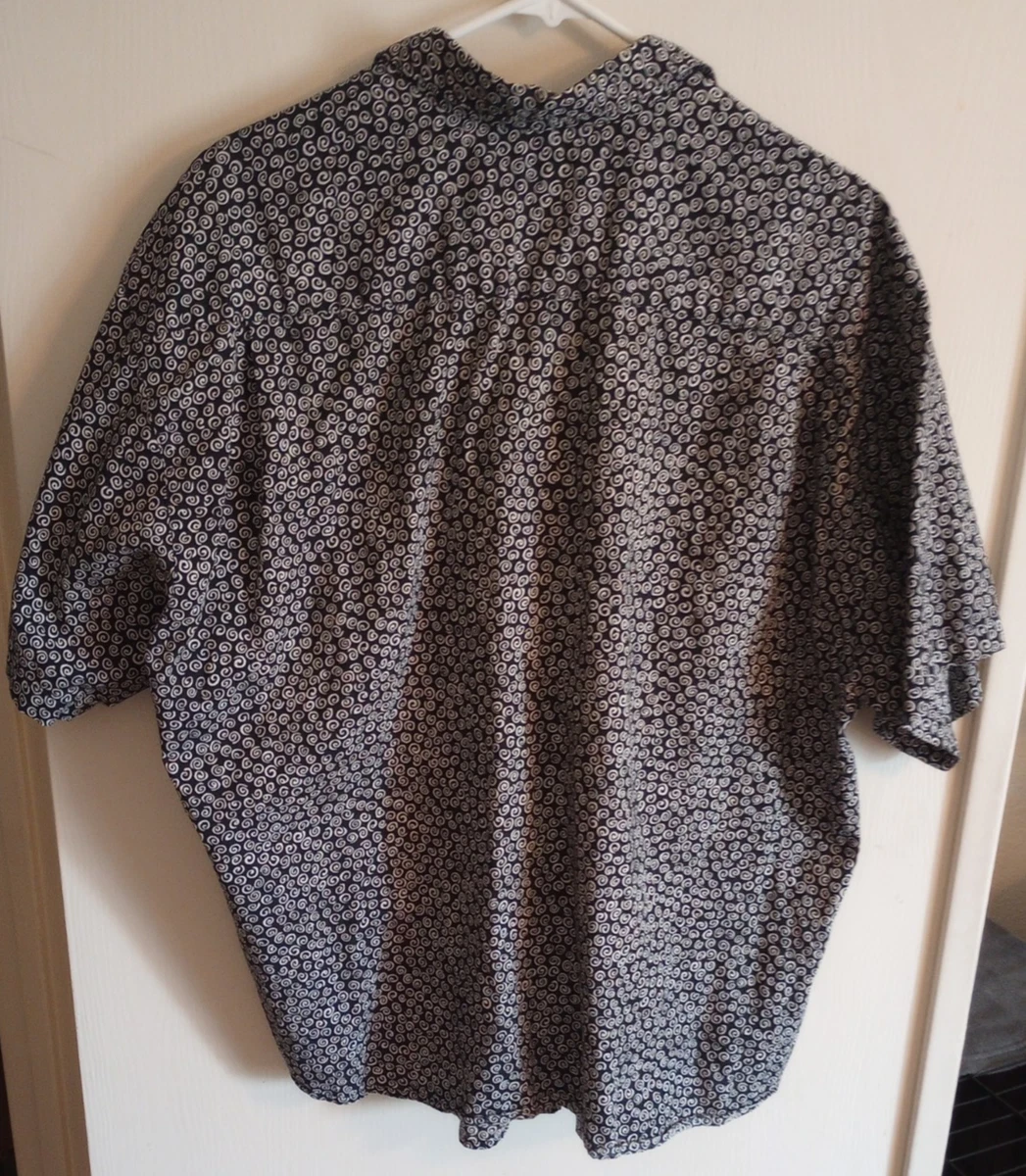 De Colección Guess By Georges Marciano Camisa Abotonada Patrón Remolino Camisa Hombres XL S/S