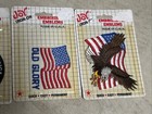 Iron On Patch American Flag JOY 3Pc. Set USA Appliqué Embroidered Vtg. Old Glory — photo 3