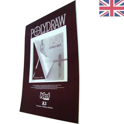 Vielseitiger A3 Polyester Folienblock - 15 transparente Blätter, ideal zum Zeichnen & Zeichnen