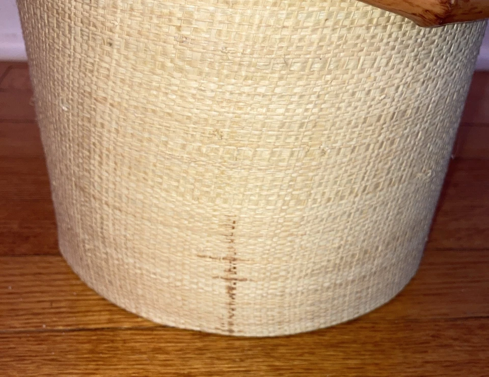 Paño de hierba Tiki Bar vintage / arpillera alto 10,5" cubo de hielo imitación mango de bambú Foto 4 de 4