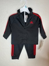 NEW NWT Boys Adidas Sweat Suit Jogger Pants Athletic Set Size 6 months 2 piece
