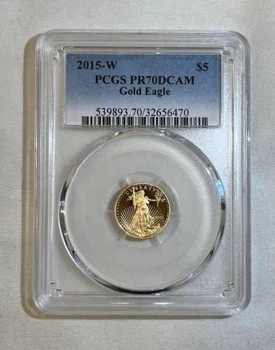 2015 W Gold Eagle $5 PCGS PR70