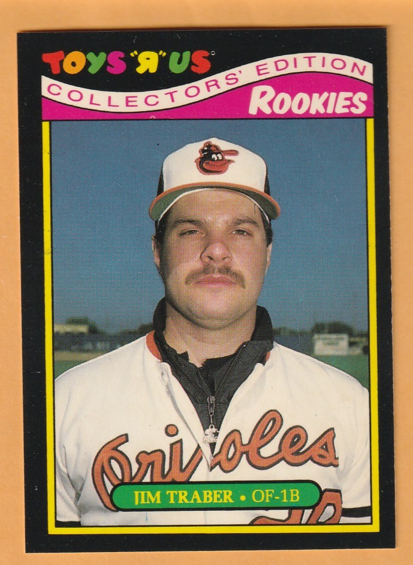 Jim Traber Baltimore Orioles 1987 Toys R Us Rookies #31 Oklahoma State Cowboys