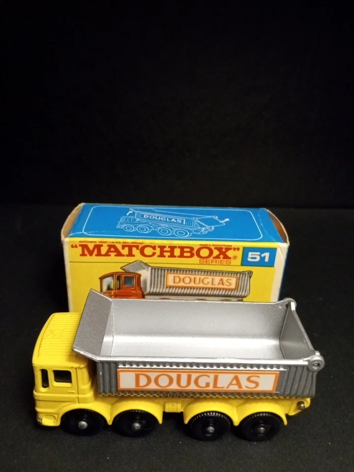Matchbox #51C 8 Wheel Tipper "DOUGLAS" 1969 In Crisp Original F2 Script Box - Image 3 of 4