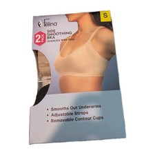 Felina Women's S 2 Pack Side Smoothing Bra