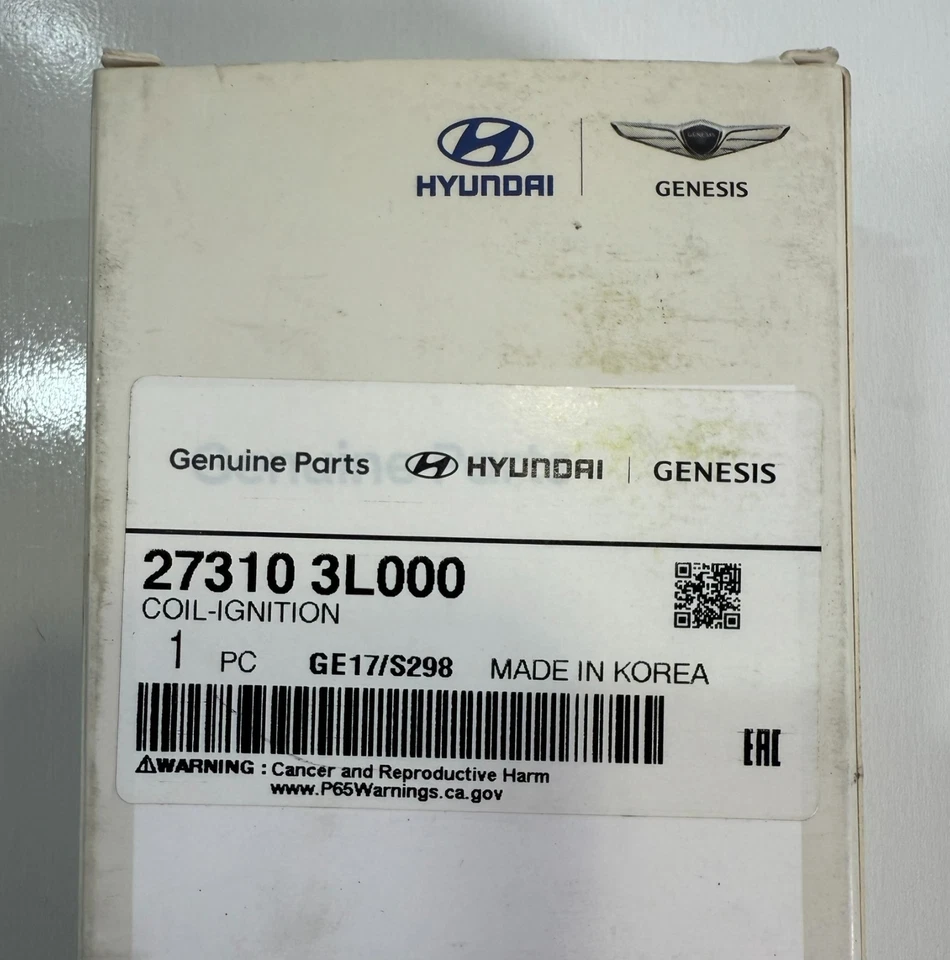 Bobina de encendido GENUINA para GENESIS HYUNDAI KIA 2017-2023 3,3 L 3,8 L 273103L000 Foto 2 de 4