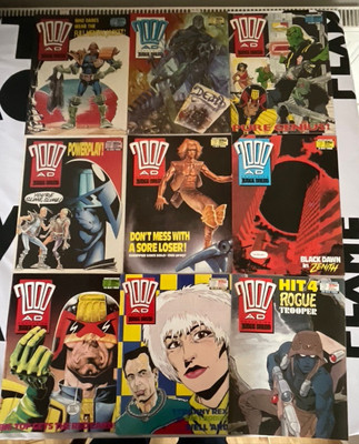 2000AD Prog #577 578  579 594 595 596 597 598 Comic Lot