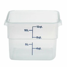 Cambro 12 Qt CamSquare Food Storage Container Translucent Square 12SFSPP190 NSF