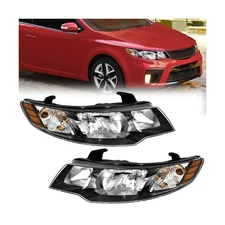 Headlight Assembly Compatible with 2010 2011 2012 2013 Kia Forte Halogen Head...