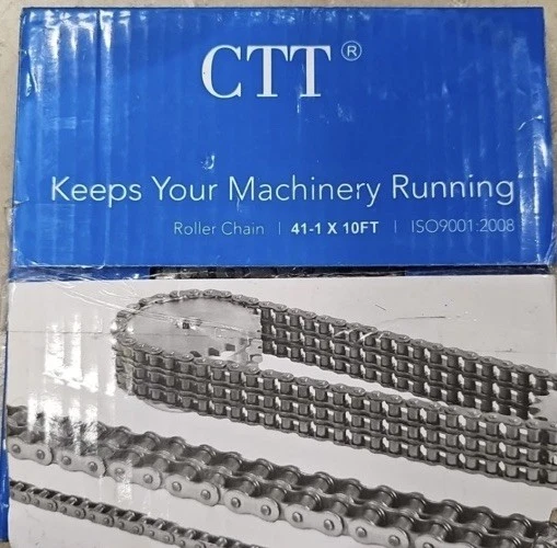 CTT 41-1 Roller Chain 10 FT Single Strand Industrial Drive Chain photo 2