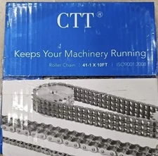 CTT 41-1 Roller Chain 10 FT Single Strand Industrial Drive Chain thumbnail 2
