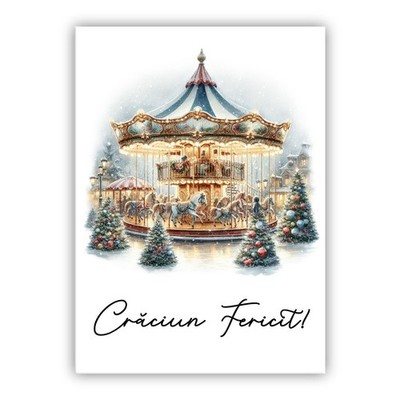 Craciun Fericit. Rumänische Weihnachtskarte. La Multi Ani! Crăciun Fericit!