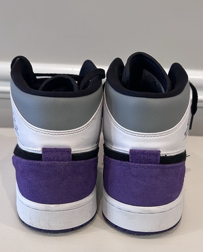 AIR JORDAN 1 MID SE Court Purple Suede 852542-105 White Purple Men’s Size 13 - Afbeelding 10 van 15