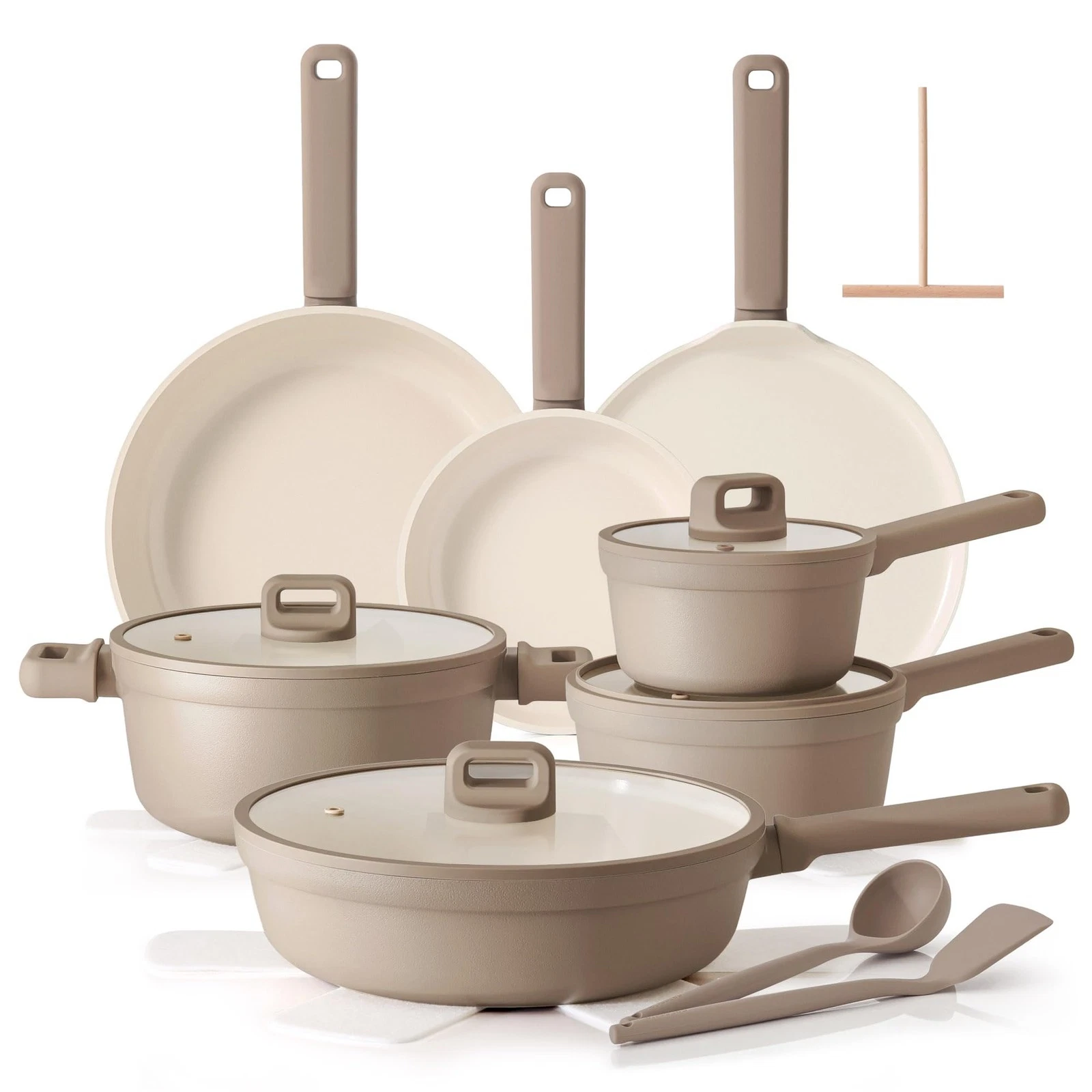 Cookware Set 20Pcs Nonstick Ceramic Induction Compatible Dishwasher Safe SA-60