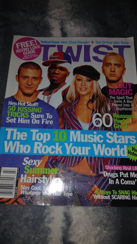 Vintage Twist Teen Magazine July 2003 Justin Timberlake Eminem Nelly Christina