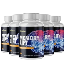 Memory Lift- Brain & Cognitve Support- 5 Bottles- 300 Capsules