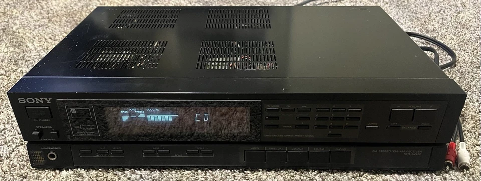 Sony STR-AV450 FM Stereo / FM-AM Receiver bundle with RCA Cable - Tested Working - Image 3 of 4