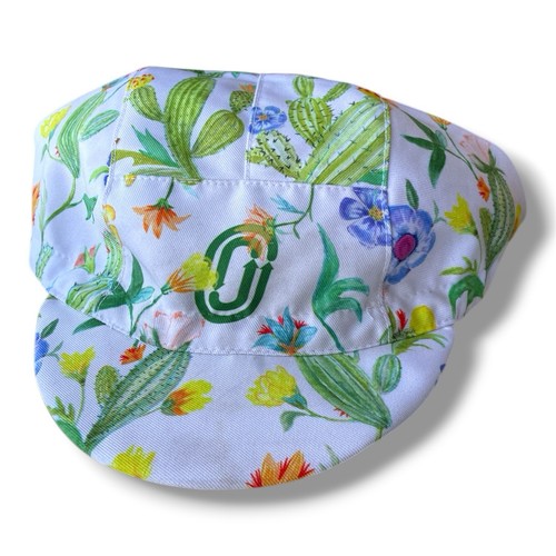 Ostroy Cactus Cycling Cap Flowered White Made in Italy