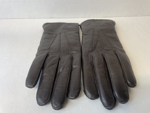 Ladies Soft Brown Cow Hide Leather Driving Gloves - Picture 13 of 14