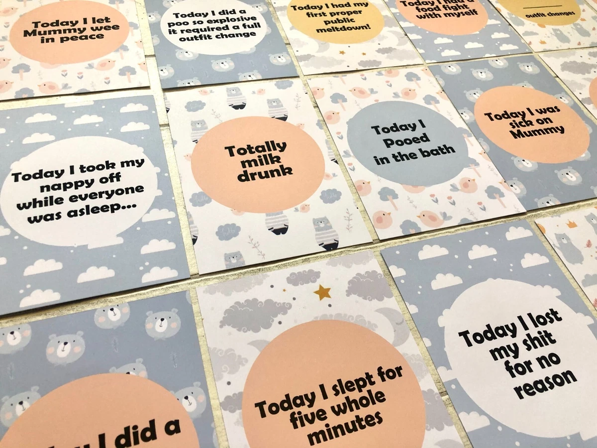 Funny Alternative Baby Milestone Cards Funny Baby Gift Baby shower gift
