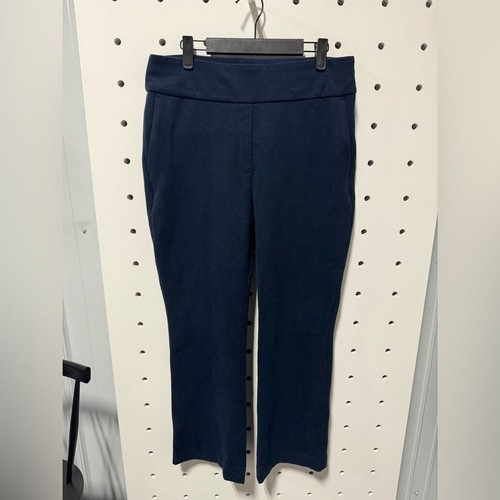 Express High Waisted Brushed Knit Pull-On Bootcut Pant Navy Size MP - Picture 3 of 7