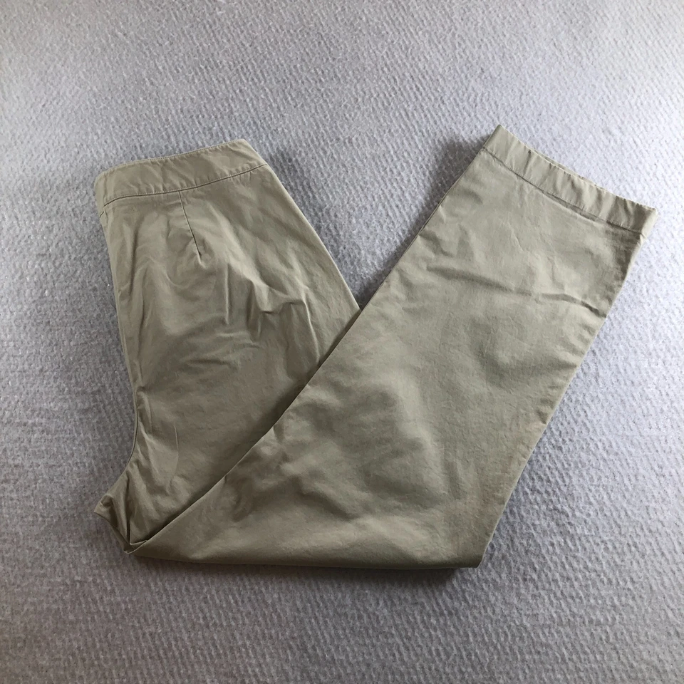 Pantalones de vestir Caslon para mujer talla 10 beige plano frontal cremallera lateral pierna recta elásticos Foto 4 de 4