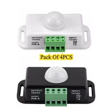 4Pack 12V-24V Automatic LED PIR Infrared Motion Sensor Detector Light Switch