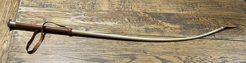 Vintage Equestrian New Old Stock Horse Riding Crop Whip Leather & Braided Flax - 第 1/4 張圖片