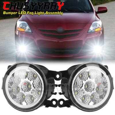 For Toyot Yaris 2007-2012 Clear Lens Pair Bumper Fog Light Lamps Replacement