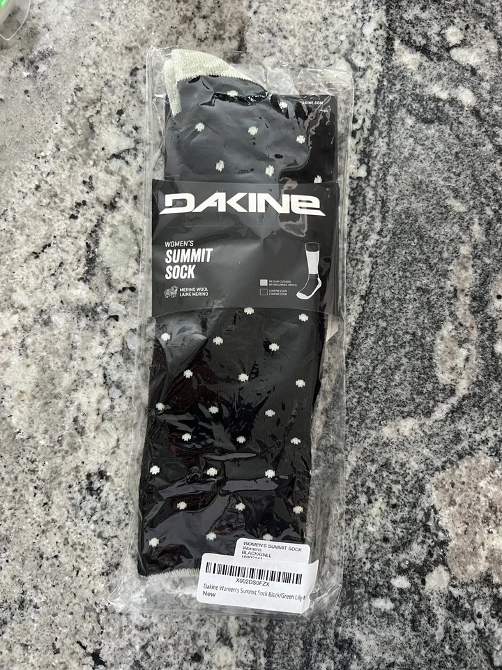 Calcetín Dakine Summit para mujer negro/verde lirio M/L Foto 2 de 4