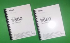 Owners Manual for Nilkon D850 D-850 400 Pages W/Clear Covers