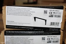 NEW Lot 6x StarTech 1U 19in Steel Vertical Wall Mount Rack Bracket RK119WALLV