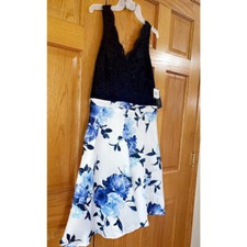 Women  s Formal Dress Plus Size 14W 16W City Studios A-Line Blue Glitter-Lace