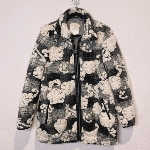 Plaid fluffy deals jacket
