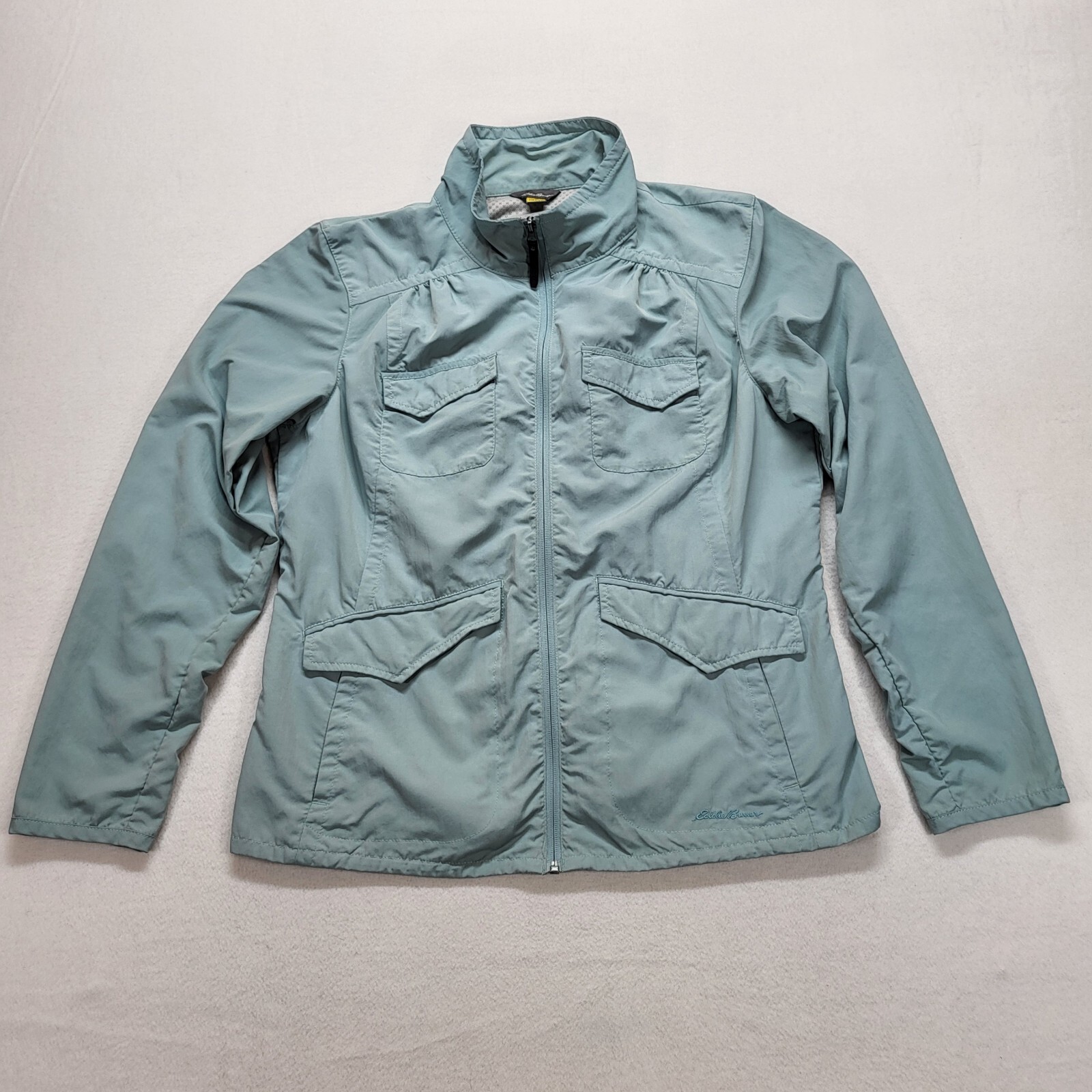 Eddie Bauer Travex Jacket Women Large (Runs Small) Mint Green Full Zip Outdoor