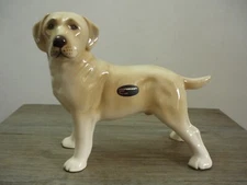 Vintage Coopercraft Cream Labrador Retriever Dog Figurine Ornament With Label