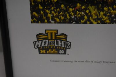 Michigan Football Under The Lights II Panoramic Poster - Big House Stadium Print 40x13.5 Inch