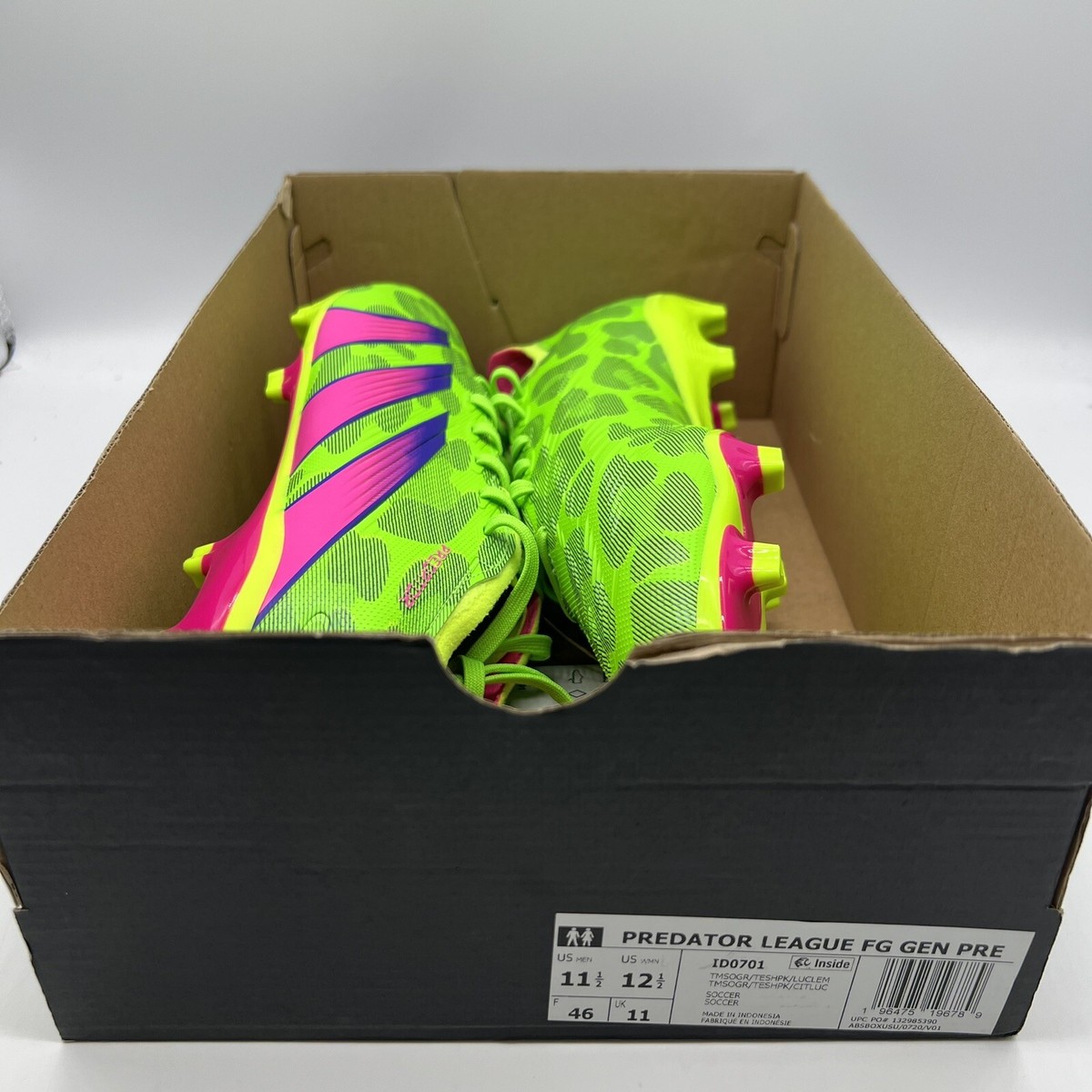Adidas Men's Predator League FG Gen Pre Cleats Size 11.5