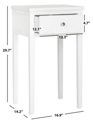Safavieh ABEL NIGHT STAND W/STORAGE DRW, Reduced Price 2172754609 AMH6626E