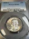 1935-S Silver Washington Quarter 25C PCGS MS63 MS 63 #6345