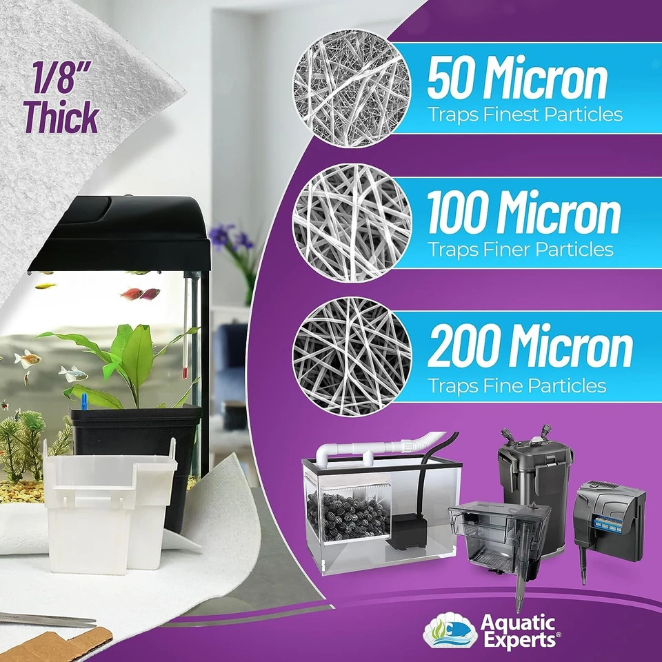 Almohadilla de filtro de pulido Aquatic Experts medios de prefiltro para acuarios cristalinos Foto 4 de 4