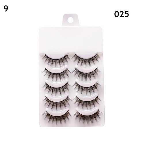 5 Pairs False Eyelashes Mink Natural Extension Black 3D Soft Lashes Makeup* AU ↖ - Picture 21 of 26