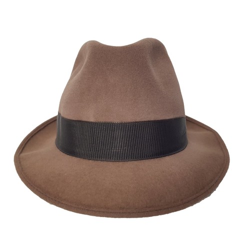 WILTREN CAPPELLO 55 CLASSICO FEDORA FELT HAT BORSALINO WI14 FELTRO MARRONE  BROWN | eBay