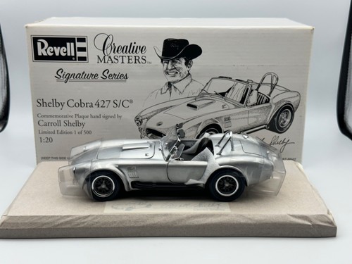 Revell Diecast Carroll Shelby Cobra 427 S/C with Plaque, 1:20, Excellent, Boxed
