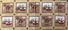 Cotton Quilt Fabric Discover America 1492-1992 Carolyn Carpin 17"x44"