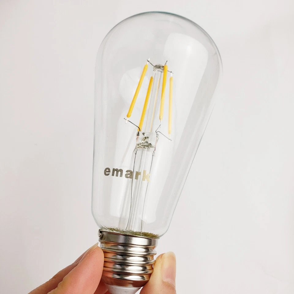 (Set Of 4) 4 Watt (40 Watt Equivalent) ST64 LED Dimmable Light Bulbs, Warm Light - Image 4 of 4