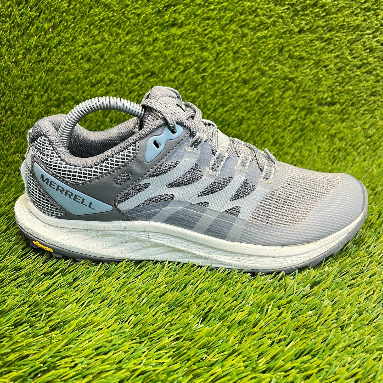 Scarpe da corsa sportive Merrell Antora 3 donna taglia 9 5 grigio bianco sneakers
