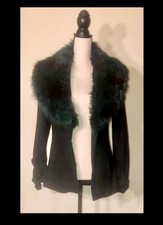 Minkpink Faux Fur Removable Collar Jacket