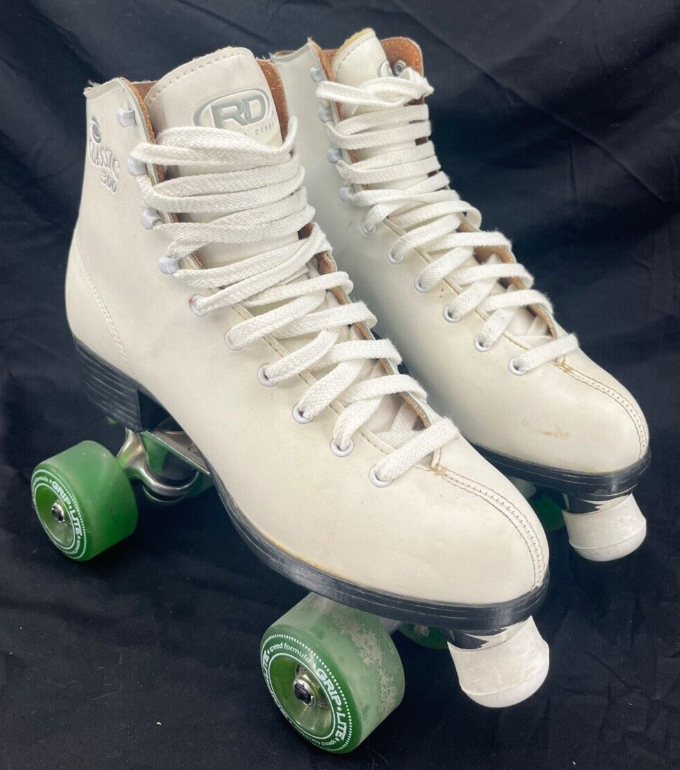 vtg Roller Derby Classic 300 White Leather Speed Roller Skate