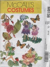 6138 MCCALL'S COSTUMES CHILD/GIRLS' FAIRY COSTUMES SZ 6-8